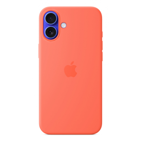 Apple - Back cover for mobile phone - MagSafe compatibility - silicone - tangerine - for iPhone 16 Plus - 3