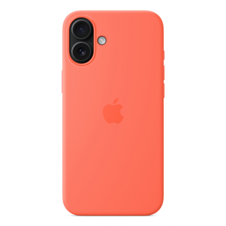 Apple - Back cover for mobile phone - MagSafe compatibility - silicone - tangerine - for iPhone 16 Plus - 4
