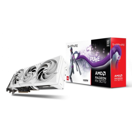 Sapphire Pure Radeon RX 9070 - Graphics card - Radeon RX 9070 - 16 GB GDDR6 - PCIe 5.0 x16 - 2 x DisplayPort, 2 x HDMI - 1