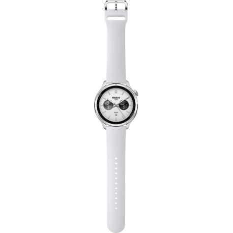 Xiaomi Watch S4 - Smart watch with strap - fluororubber - silver - wrist size: 140-210 mm - display 1.43" - Bluetooth, NFC - 44.5 g - 2