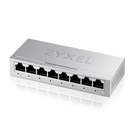 Zyxel GS-100 series GS-108B - Version 5 - switch - unmanaged - 8 x 10/100/1000 - desktop, wall-mountable - 0