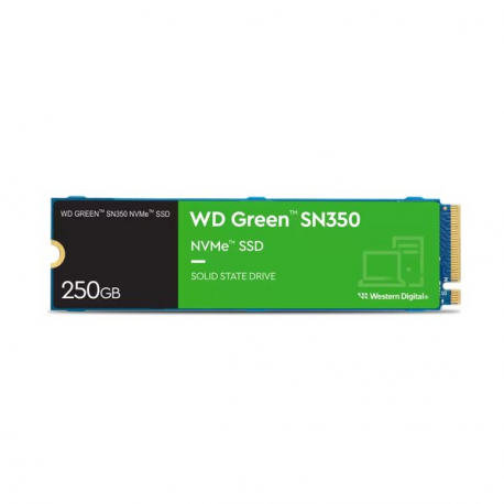 WD Green SN350 NVMe SSD WDS250G2G0C-00CDH0 - SSD - 250 GB - internal - M.2 2280 - PCIe 3.0 x4 (NVMe) - 4