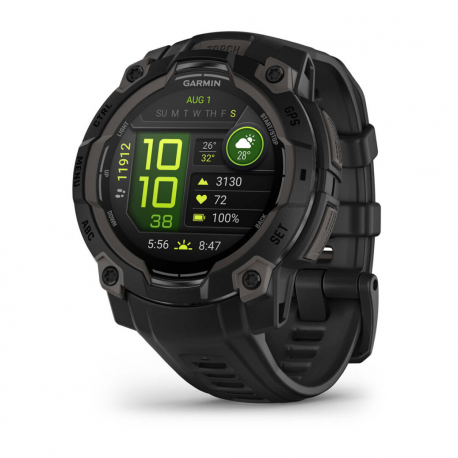 Garmin Instinct 3 AMOLED - 45 mm - fiber-reinforced polymer - Yes smart watch with band - silicone - display 1.2" - 4 GB - Bluetooth, ANT+ - 53 g - black - 17
