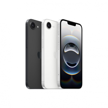 Apple iPhone 16e - 5G smartphone - dual-SIM  /  Internal Memory 128 GB - OLED display - 6.1" - 2532 x 1170 pixels - rear camera 48 MP - front camera 12 MP - white - 4