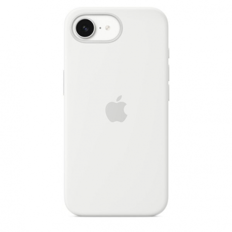 Apple - Back cover for mobile phone - silicone - white - for iPhone 16e - 0
