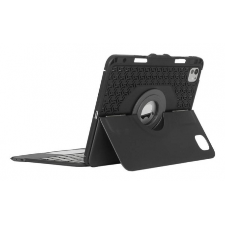 Targus Versavu - Keyboard and folio case - with trackpad - backlit - wireless - Bluetooth 5.0 - QWERTY - UK - black - 3