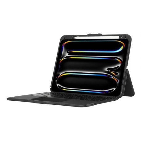 Targus Versavu - Keyboard and folio case - with trackpad - backlit - wireless - Bluetooth 5.0 - QWERTY - UK - black - 8