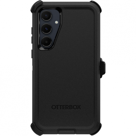 OtterBox Defender Series - Back cover for mobile phone - rugged - polycarbonate, synthetic rubber - black - for Samsung Galaxy A55 - 5