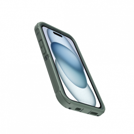 OtterBox Defender Series - Back cover for mobile phone - MagSafe compatibility - polycarbonate layer, thermoplastic elastomer (TPE) - forest ranger (green) - for Apple iPhone 13, 14, 15 - 2