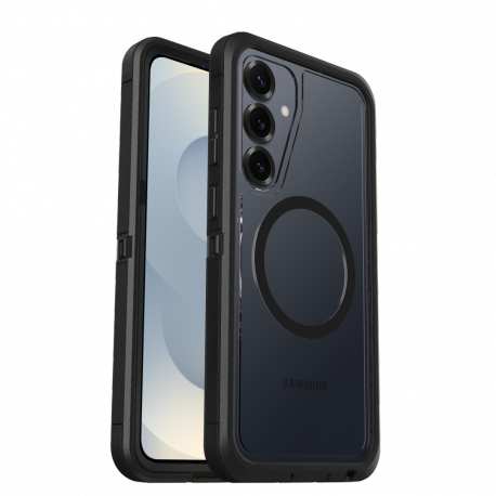 OtterBox Defender Series XT - Back cover for mobile phone - rugged - with magnets - plastic - dark side (clear  /  black) - for Samsung Galaxy S25+ - 3