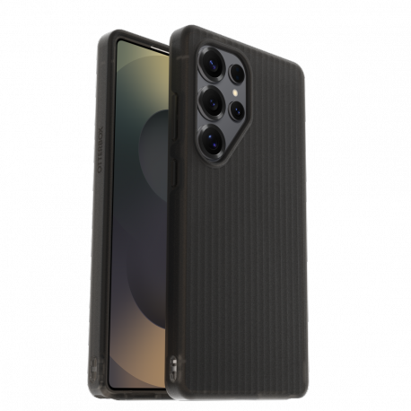 OtterBox Symmetry Series - Back cover for mobile phone - soft-touch - polycarbonate layer, thermoplastic elastomer (TPE), silicone - dark echo (black) - for Samsung Galaxy S25 Ultra - 3