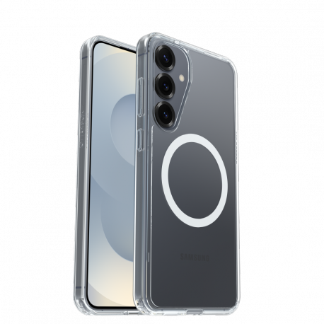 OtterBox Symmetry Series Clear - Back cover for mobile phone - with magnets - polycarbonate layer, thermoplastic elastomer (TPE) - clear - for Samsung Galaxy S25+ - 3