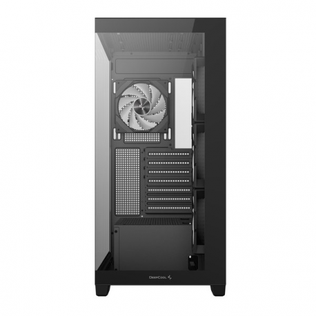 DeepCool CG580 4F - Tower - ATX - windowed side panel (tempered glass) - no power supply (ATX / PS / 2) - black - USB / Audio - 4