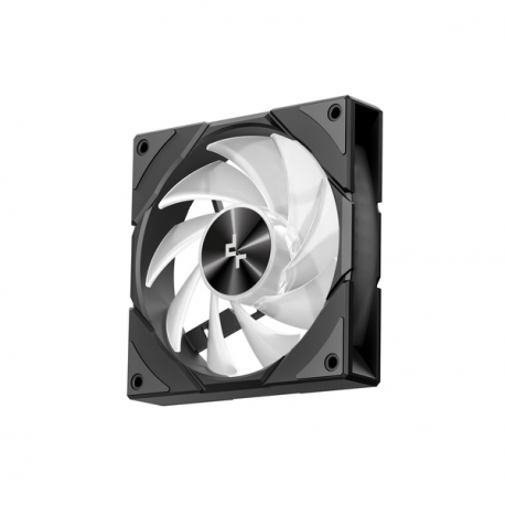 DeepCool CG580 4F - Tower - ATX - windowed side panel (tempered glass) - no power supply (ATX / PS / 2) - black - USB / Audio - 7