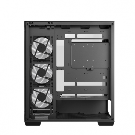 DeepCool CG580 4F - Tower - ATX - windowed side panel (tempered glass) - no power supply (ATX / PS / 2) - black - USB / Audio - 11