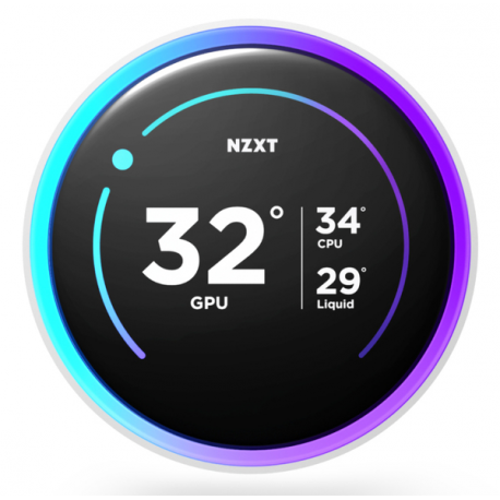 NZXT Kraken Elite 360 RGB - Processor liquid cooling system - with LCD display  - Radiator Size:  360 mm - (for: LGA1851, LGA1700, LGA1200, LGA115x Socket, AM4, AM5) - copper - 120 mm - matt white - 5