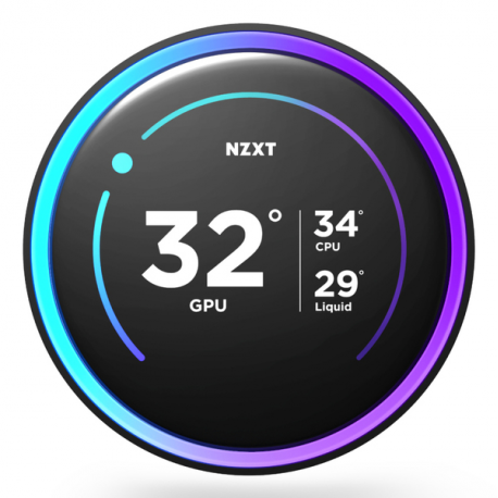 NZXT Kraken Elite 360 RGB - Processor liquid cooling system - with LCD display  - Radiator Size:  360 mm - (for: LGA1851, LGA1700, LGA1200, LGA115x Socket, AM4, AM5) - copper - 120 mm - matte black - 2