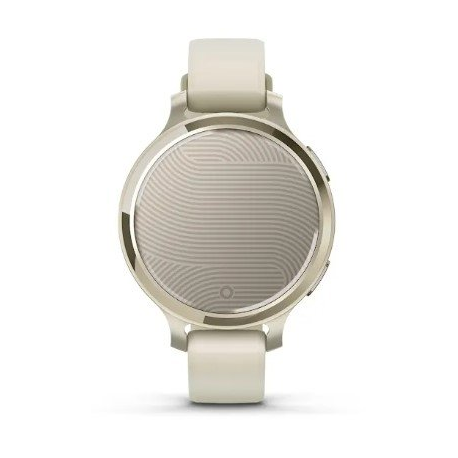 Garmin Lily 2 Active - Lunar gold anodized aluminum - smart watch with band - silicone - bone - wrist size: 110-175 mm - monochrome - Bluetooth, ANT+ - 29 g - 3