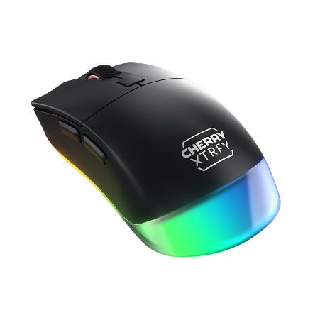 CHERRY Xtrfy M50 - Mouse - lightweight - ergonomic - optical - wireless, wired - 2.4 GHz, Bluetooth - black - 2