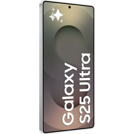 Samsung Galaxy S25 Ultra - 5G smartphone - dual-SIM - RAM 12 GB / Internal Memory 512 GB - OLED display - 6.9" - 3120 x 1440 pixels (120 Hz) - 4x rear cameras 200 MP, 50 MP, 50 MP, 10 MP - front camera 12 MP - titanium whitesilver - 1