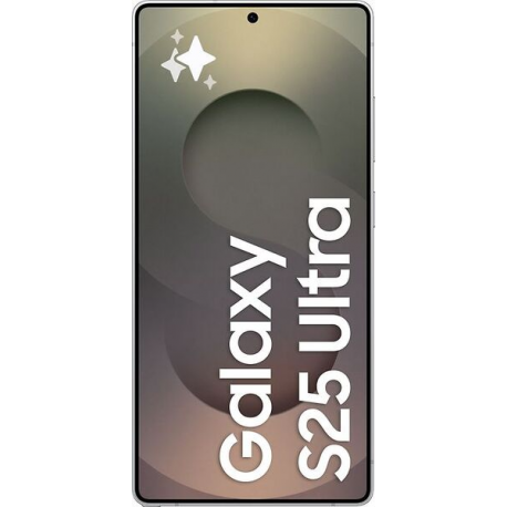 Samsung Galaxy S25 Ultra - 5G smartphone - dual-SIM - RAM 12 GB / Internal Memory 512 GB - OLED display - 6.9" - 3120 x 1440 pixels (120 Hz) - 4x rear cameras 200 MP, 50 MP, 50 MP, 10 MP - front camera 12 MP - titanium whitesilver - 2