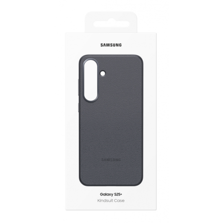 Samsung EF-VS936 - Back cover for mobile phone - faux leather - black - for Galaxy S25+ - 7