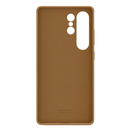 Samsung EF-VS938 - Back cover for mobile phone - faux leather - camel - for Galaxy S25 Ultra - 6