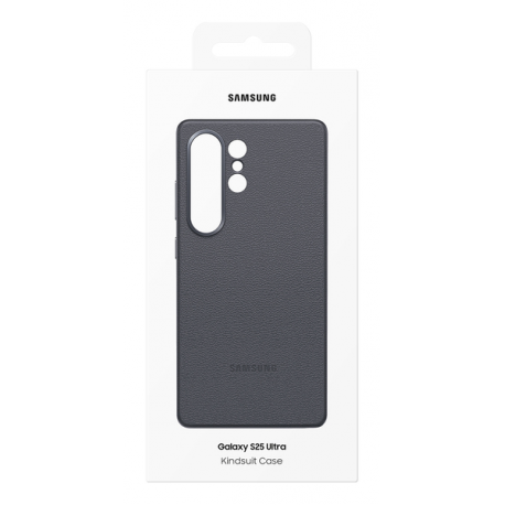 Samsung EF-VS938 - Back cover for mobile phone - faux leather - black - for Galaxy S25 Ultra - 8