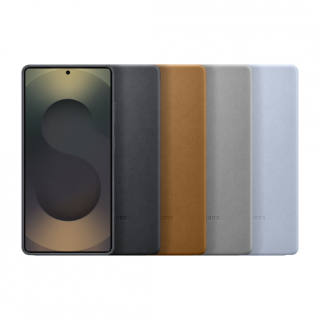 Samsung EF-VS938 - Back cover for mobile phone - faux leather - grey - for Galaxy S25 Ultra - 9