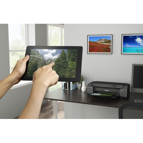 Canon PIXMA PRO-200S - Printer - colour - ink-jet - A3 Plus - up to 2.83 min/page (mono) / up to 1.5 min/page (colour) - capacity: 100 sheets - LAN, Wi-Fi(n), USB 2.0 - 9