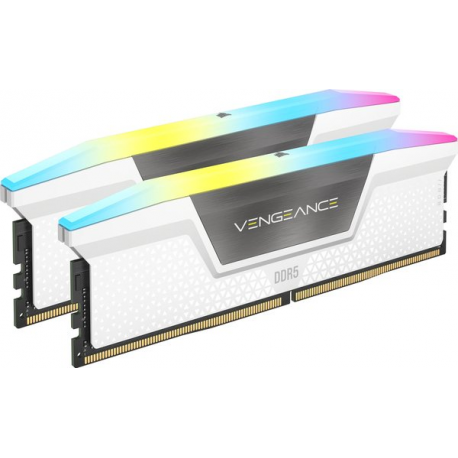 CORSAIR VENGEANCE RGB 32GB 2x16GB DDR5 6000MT/s CL30-36-36-76 1.40V Intel XMP & AMD EXPO White - 0