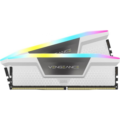 CORSAIR VENGEANCE RGB 32GB 2x16GB DDR5 6000MT/s CL30-36-36-76 1.40V Intel XMP & AMD EXPO White - 2