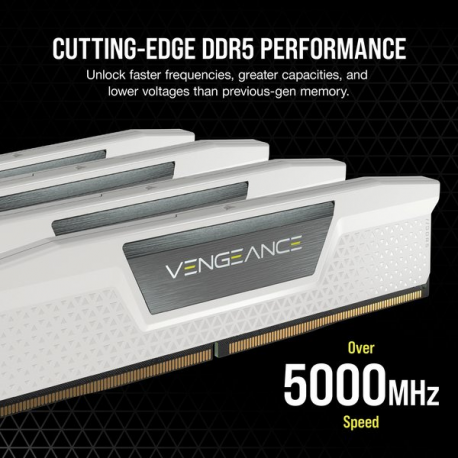 CORSAIR VENGEANCE 32GB 2x16GB DDR5 6000MT/s CL30-36-36-76 1.40V Intel XMP & AMD EXPO White - 5