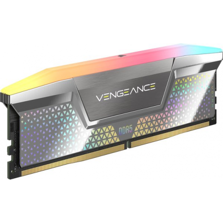 CORSAIR Vengeance RGB - DDR5 - kit - 48 GB: 2 x 24 GB - DIMM 288-pin - 4200 MHz / PC5-67200 - CL40 - clocked unbuffered - silver - 0