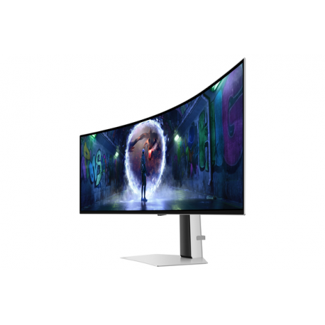 Samsung Odyssey OLED G9 S49DG934SU - G93SD Series - OLED monitor - gaming - curved - 49" - 5120 x 1440 Dual Quad HD @ 240 Hz - 250 cd/m² - 1000000:1 - HDR10+ Gaming, HDR10 - 0.03 ms - DisplayPort, Micro HDMI, HDMI - silver - 6