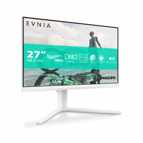 Philips Evnia 3000 27M2N3201A - LED monitor - gaming - 27" - 1920 x 1080 Full HD (1080p) @ 180 Hz - Fast IPS - 300 cd / m² - 1000:1 - HDR10 - 0.5 ms - 2xHDMI, DisplayPort - speakers - 11