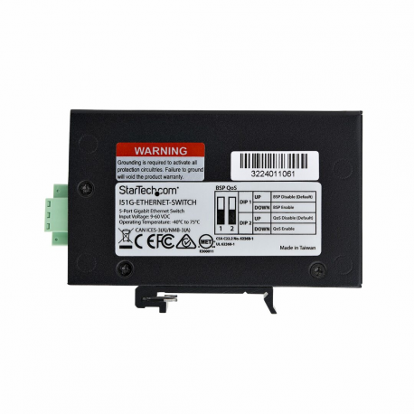 StarTech.com 5-Port Unmanaged Industrial Ethernet Switch - IP30 - TAA - Switch - unmanaged - 5 x 10/100/1000Base-T - DIN rail mountable, wall-mountable - DC - TAA Compliant - 5