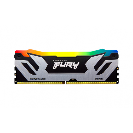 Kingston FURY Renegade RGB - DDR5 - kit - 48 GB: 2 x 24 GB - DIMM 288-pin - 4200 MHz / PC5-67200 - CL40 - 1.45 V - unbuffered - on-die ECC - black & silver - 5