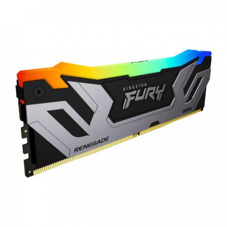Kingston FURY Renegade RGB - DDR5 - kit - 48 GB: 2 x 24 GB - DIMM 288-pin - 4200 MHz / PC5-67200 - CL40 - 1.45 V - unbuffered - on-die ECC - black & silver - 8