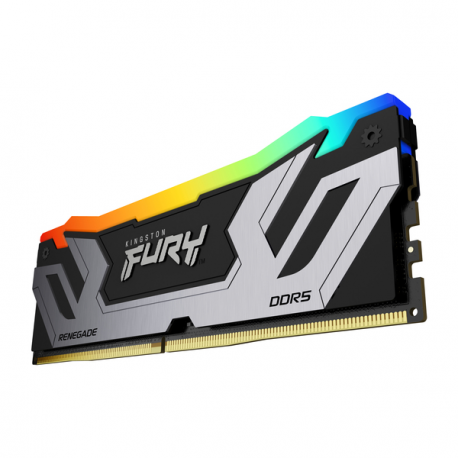 Kingston FURY Renegade RGB - DDR5 - kit - 48 GB: 2 x 24 GB - DIMM 288-pin - 4200 MHz / PC5-67200 - CL40 - 1.45 V - unbuffered - on-die ECC - black & silver - 9