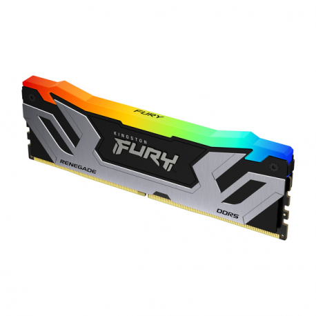 Kingston FURY Renegade RGB - DDR5 - kit - 48 GB: 2 x 24 GB - DIMM 288-pin - 4200 MHz / PC5-67200 - CL40 - 1.45 V - unbuffered - on-die ECC - black & silver - 10