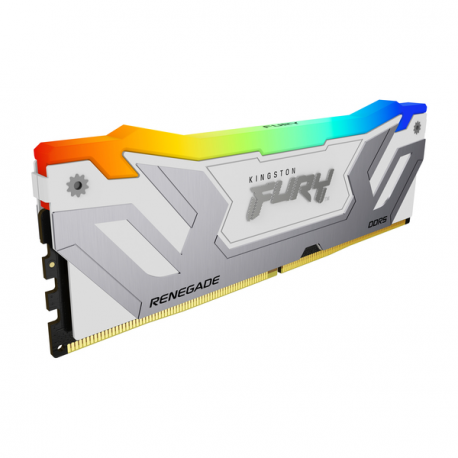 Kingston FURY Renegade RGB - DDR5 - kit - 48 GB: 2 x 24 GB - DIMM 288-pin - 4200 MHz / PC5-67200 - CL40 - 1.45 V - unbuffered - on-die ECC - white & silver - 1