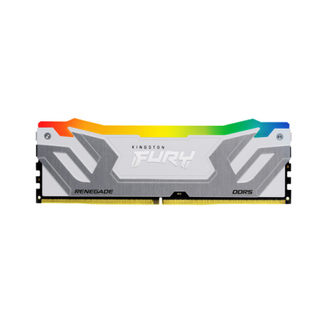 Kingston FURY Renegade RGB - DDR5 - kit - 48 GB: 2 x 24 GB - DIMM 288-pin - 4200 MHz / PC5-67200 - CL40 - 1.45 V - unbuffered - on-die ECC - white & silver - 5