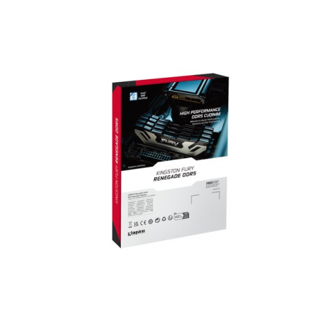Kingston FURY Renegade - DDR5 - kit - 48 GB: 2 x 24 GB - DIMM 288-pin - 4200 MHz / PC5-67200 - CL40 - 1.45 V - unbuffered - on-die ECC - black, silver - 1