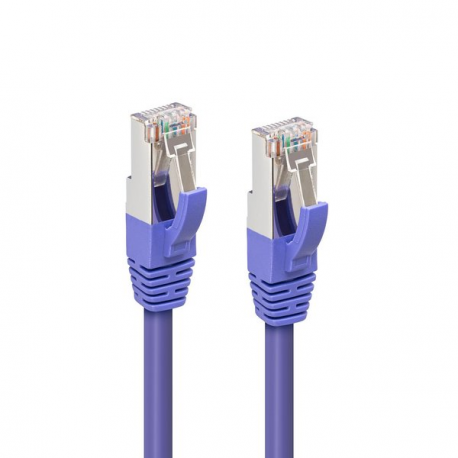 MicroConnect - Network cable - RJ-45 (M) to RJ-45 (M) - 10 m - 6 mm - SFTP - CAT 6 - halogen-free, round, stranded - purple - 1