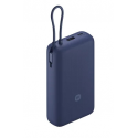 Xiaomi PB2030MI - Power bank - integrated cable - 20000 mAh - 75.48 Wh - 33 Watt - 3 A - Fast Charge - 3 output connectors (24 pin USB-C, USB) - blue