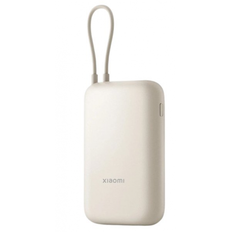 Xiaomi P15ZM - Power bank - integrated cable - 10000 mAh - 37 Wh - 22.5 Watt - 3 A - Fast Charge - 2 output connectors (24 pin USB-C, USB) - tan - 0