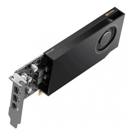 NVIDIA RTX A400 - Graphics card - RTX A400 - 4 GB GDDR6 - PCIe 4.0 x8 - 4 x Mini DisplayPort - 1