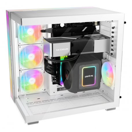 be quiet! Light Base 600 DX - Midi-tower - ATX - windowed side panel (glass) - no power supply (ATX / PS/2) - white - USB/Audio - 6