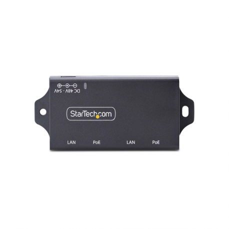 StarTech.com 2-Port Gigabit PoE+ Injector, PoE / PoE+ (802.3af / 802.3at) 30W - PoE injector - unmanaged inline - DC 48 - 52 V - 30 Watt - output connectors: 2 - black - 1